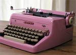 a pink Royal typerwriter